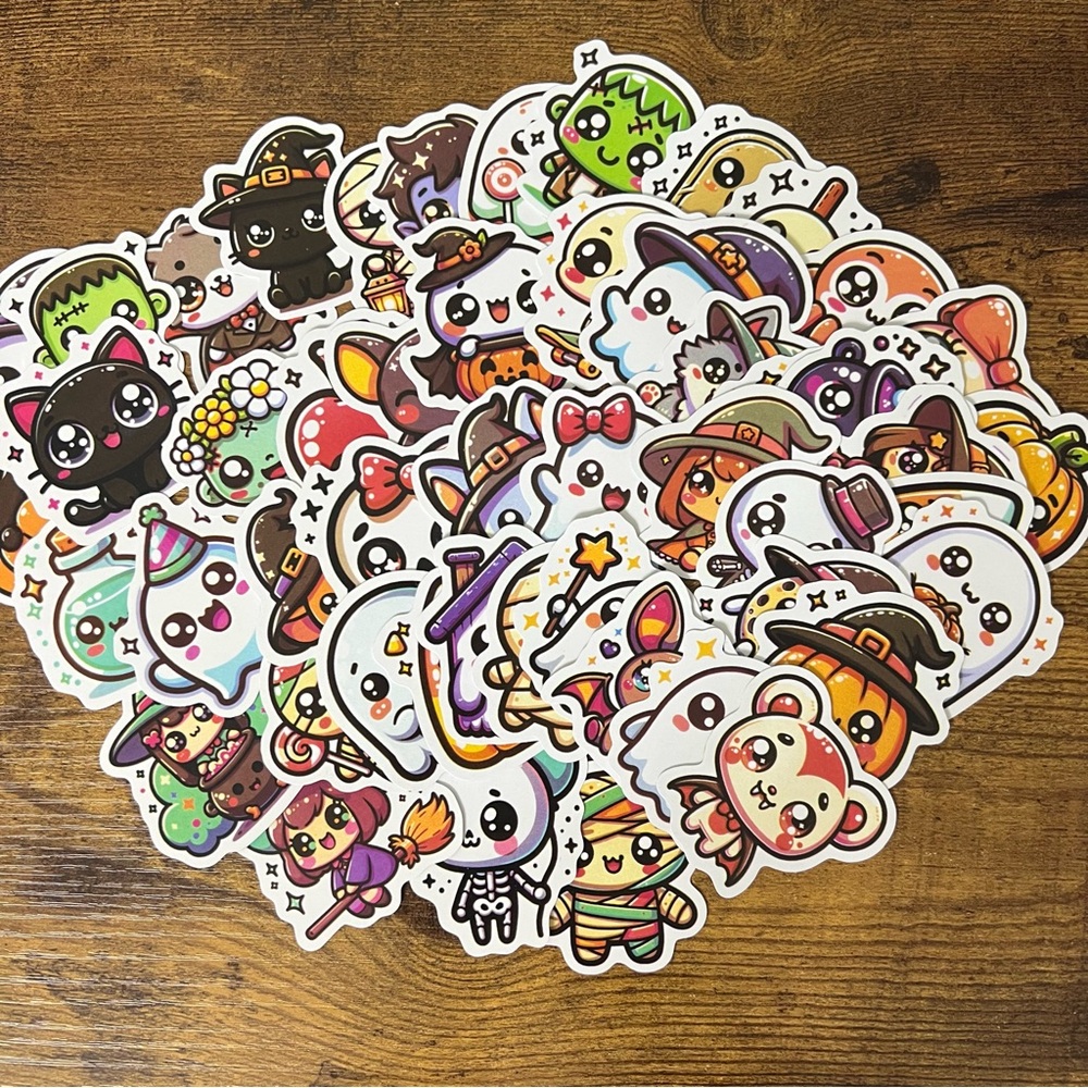 50pc Kawaii Halloween Stickers
